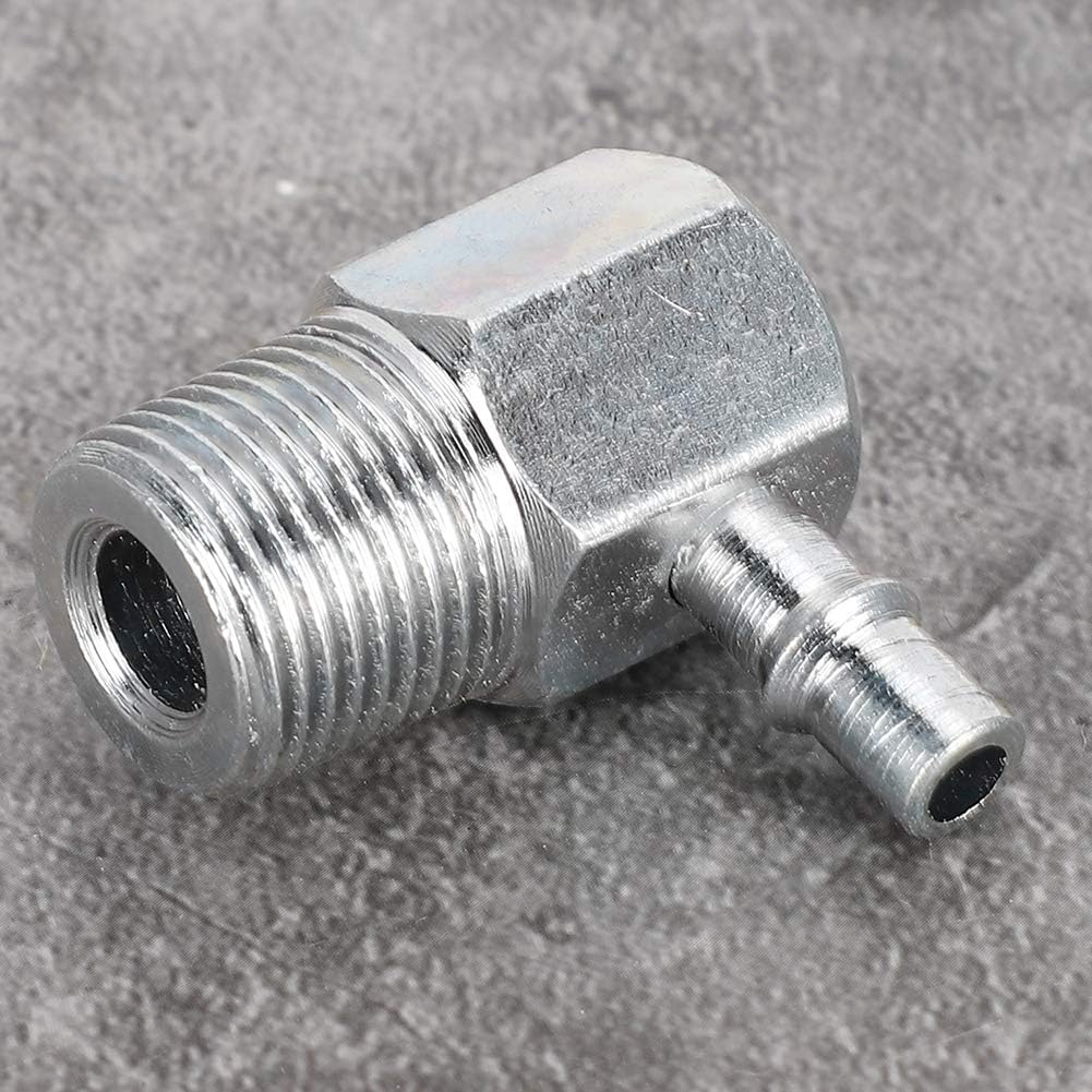 Intake Manifold Joint, Aluminum Alloy Intake Manifold Vacuum Fitting 90&deg; 3/8NPT-1/4 Hose Nipple Car Modification 4535Z