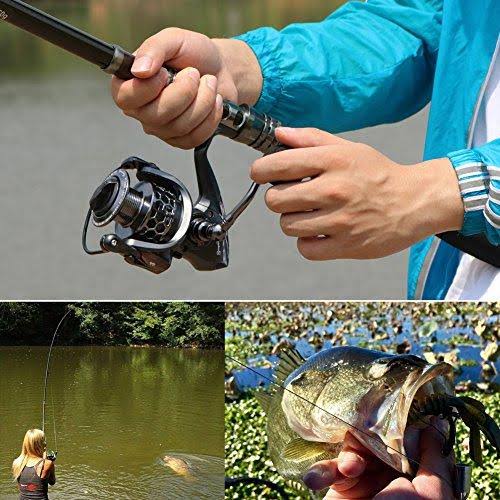 Sougayilang Spinning Fishing Rod and Reel Combos Portable Telescopic Fishing Pole Spinning Reels for Travel Saltwater Freshwater
