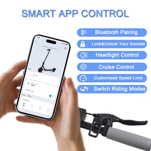 Electric Scooter, Powerful 350W Adult Electric Scooter, Up to 19Mph and 8.5" Solid Tires