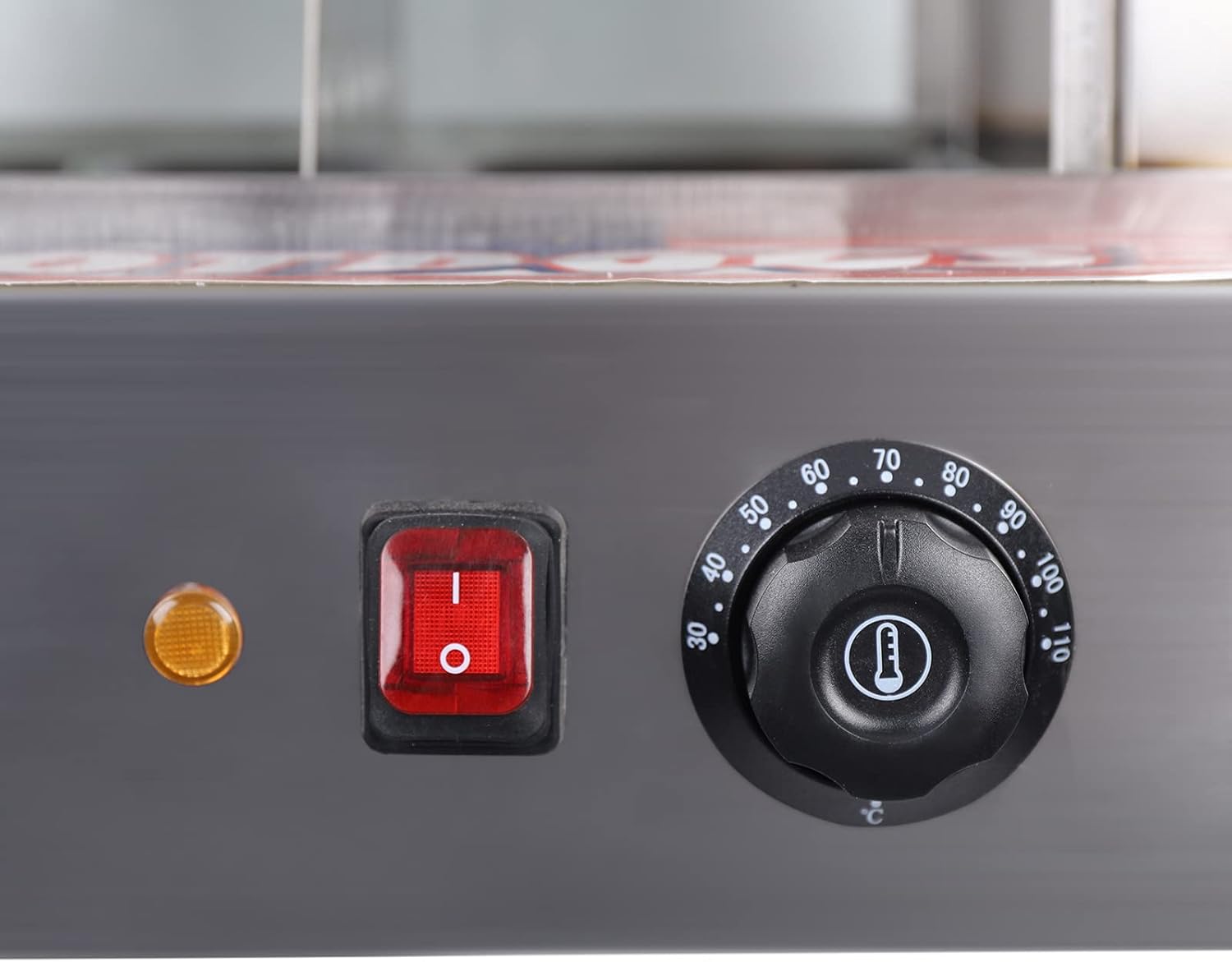 Hot Dog Steamer Machine, 110V 1500W 30-110℃/86-230℉ 2-Tier Commercial Top Load Hot Dog Hut Steamer