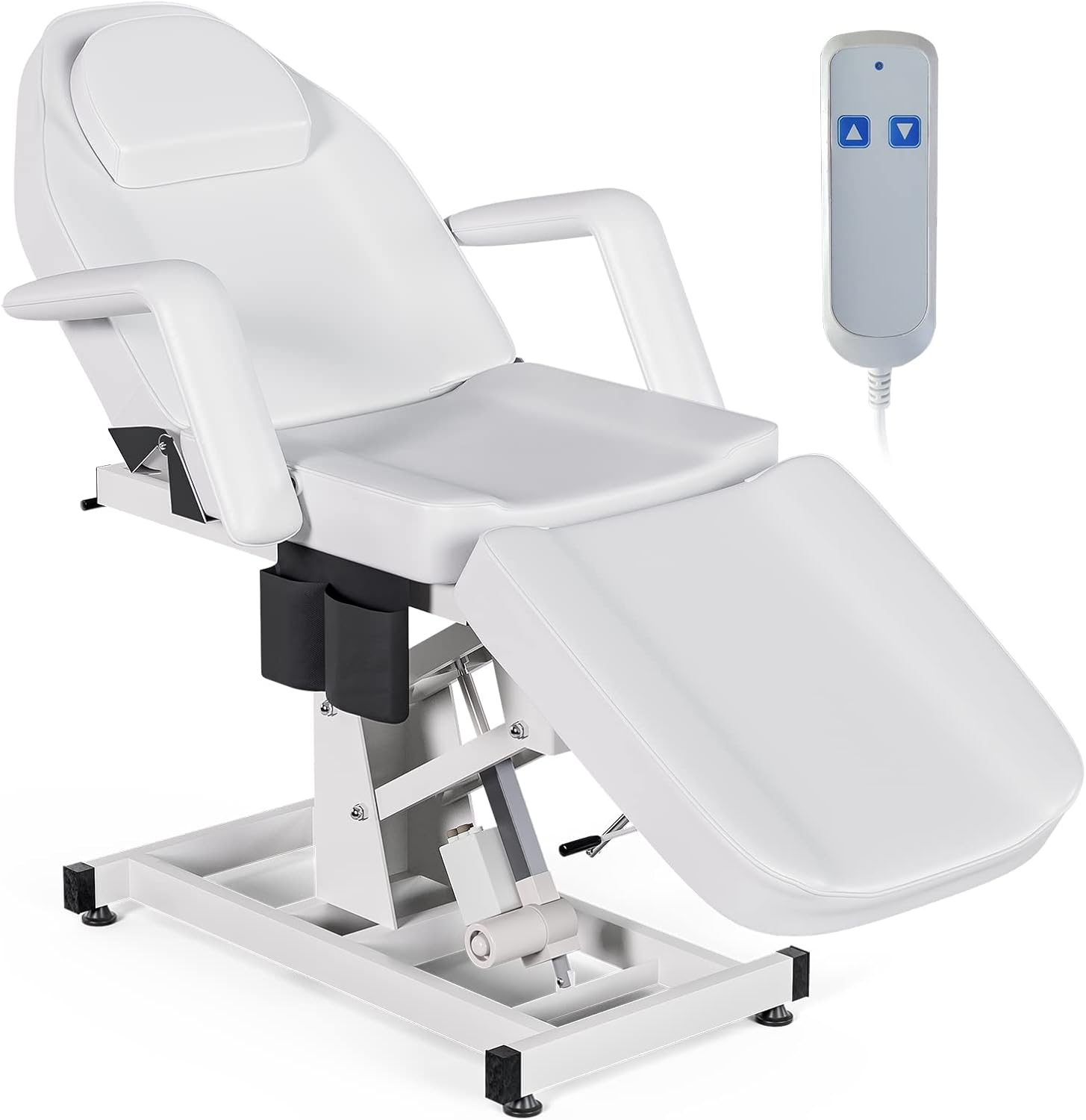 Paddie Electric Height Adjustable Tattoo Bed Lash Table for Facial Esthetician Massage Microblading Salon Spa, White