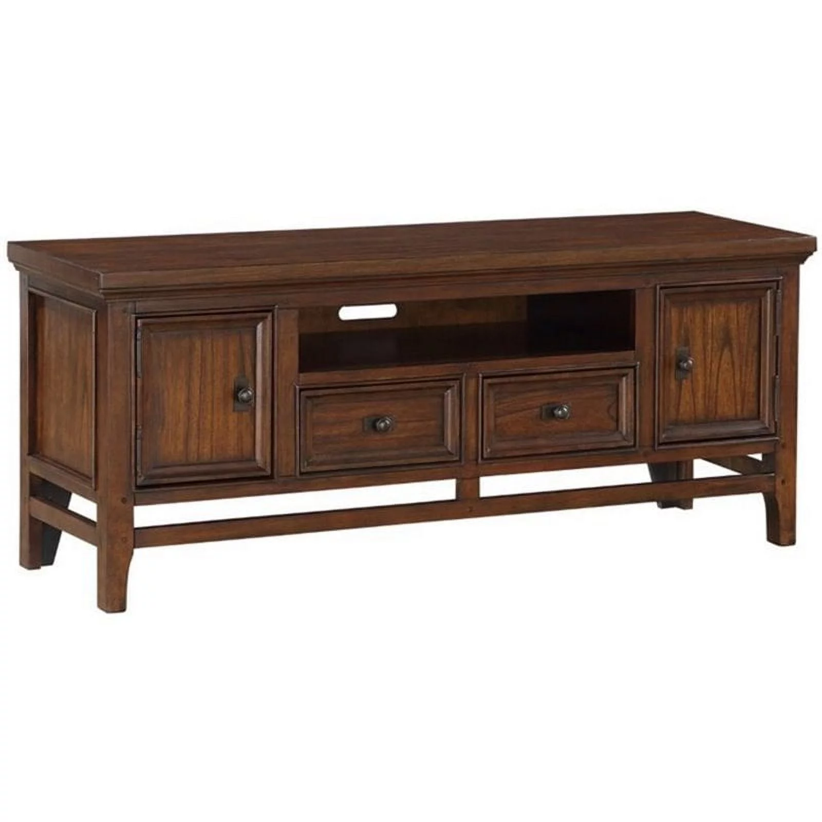 Lexicon Frazier Park 59" Wood TV Stand in Brown Cherry