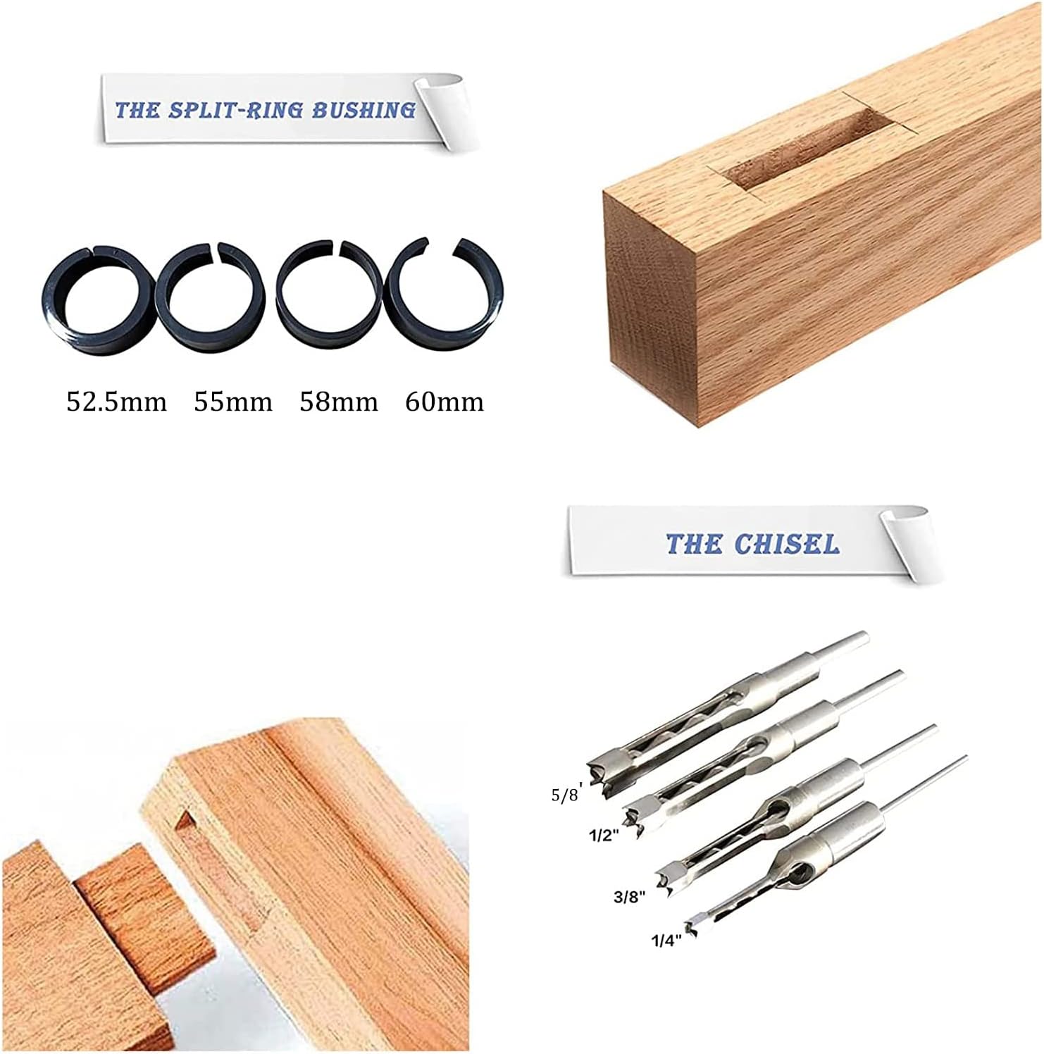 TZUTOGETHER Bench Drill Locator Set for Mortiser Circles/Square Hole Chisel Drilling Machine