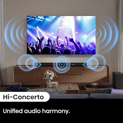 Hisense AX3100Q 3.1Ch Sound Bar with Wireless Subwoofer, Dolby Atmos, DTS:X, Bluetooth 5.3, Roku TV Ready, HDMI/AUX/ARC/Optical/USB, EzPlay, Ez UP