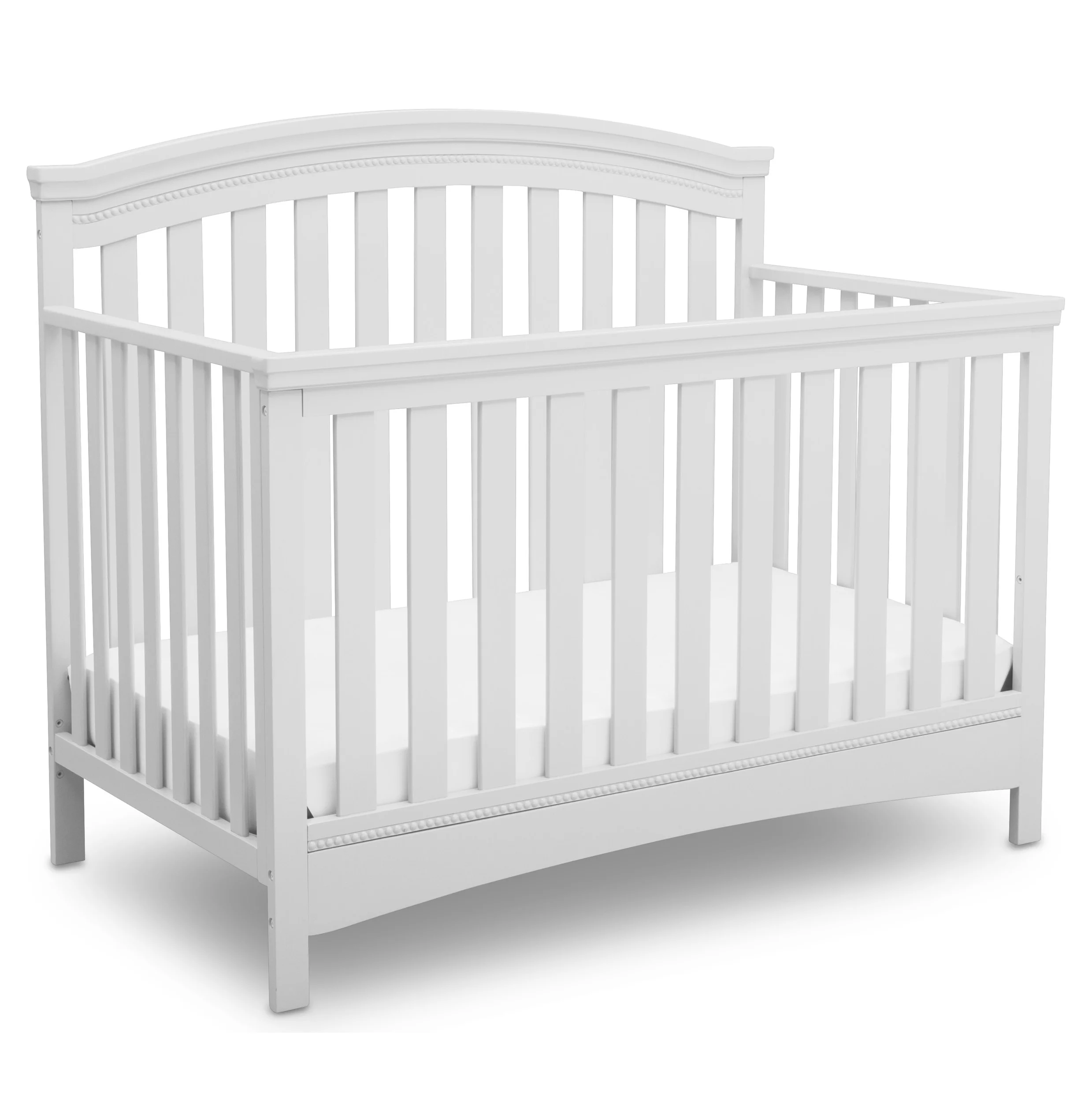 Delta Children Emerson 4-in-1 Convertible Crib - Greenguard Gold Certified, Bianca White
