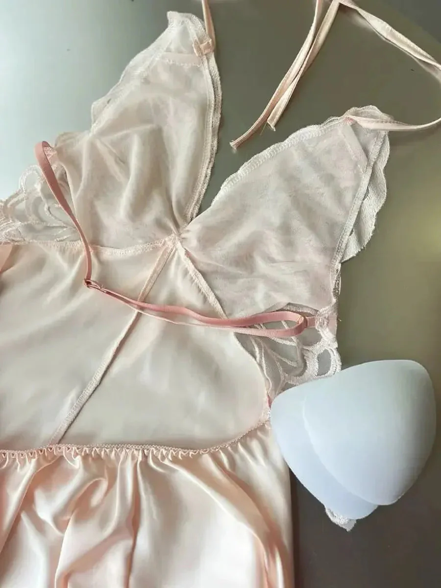 'Butterfly Effect' Sexy Hollow Out Backless Cami Dress Pjm Set