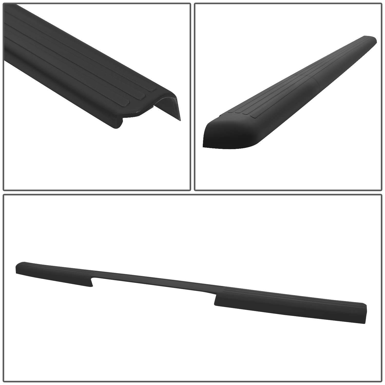 DNA Motoring 3Pcs 73.3" Tailgate Bed Rails Caps Protector for 2005-2014 Nissan Frontier