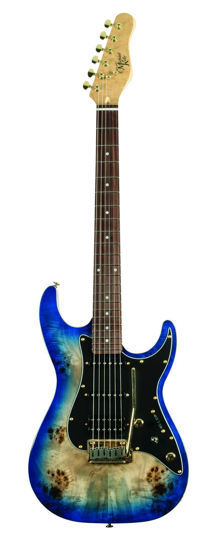 Michael Kelly Burl 60 Ultra Electric Guitar (Blue Burl)
