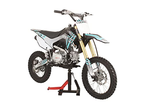 SYX MOTO Whip 125cc Kick Start Dirt Bike 4-Stroke Gas Powered Off Road Pit Bike, BLACK/PINK