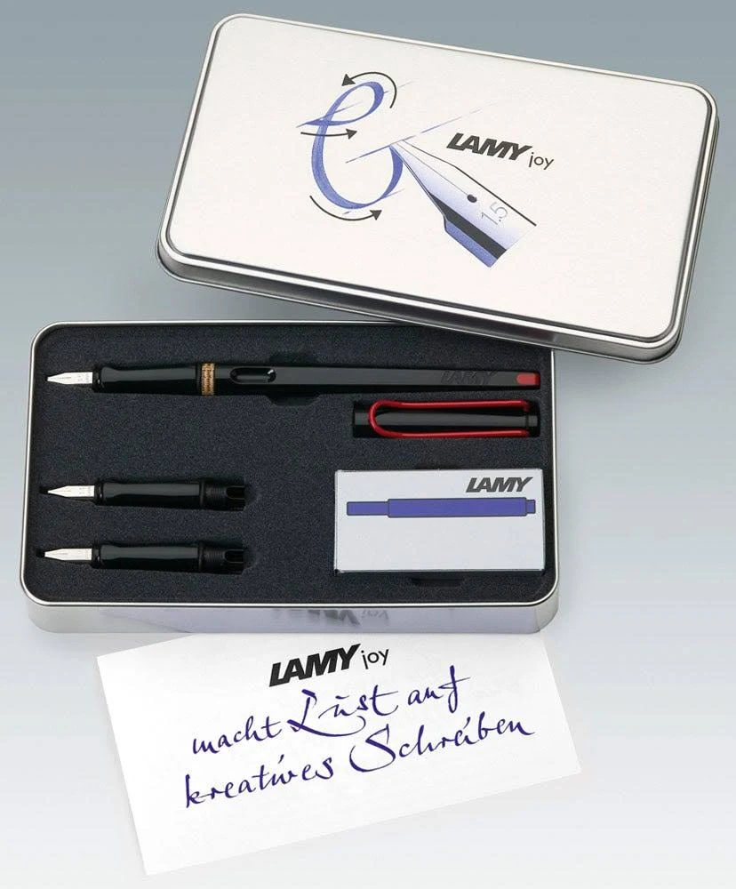 Lamy Joy Calligraphy Fountain Pen Set - Black