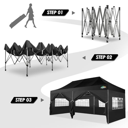 COBIZI 13x26 Pop Up Tent 13x26 Canopy with Sidewalls Heavy Duty Canopy Party Tent for Parties