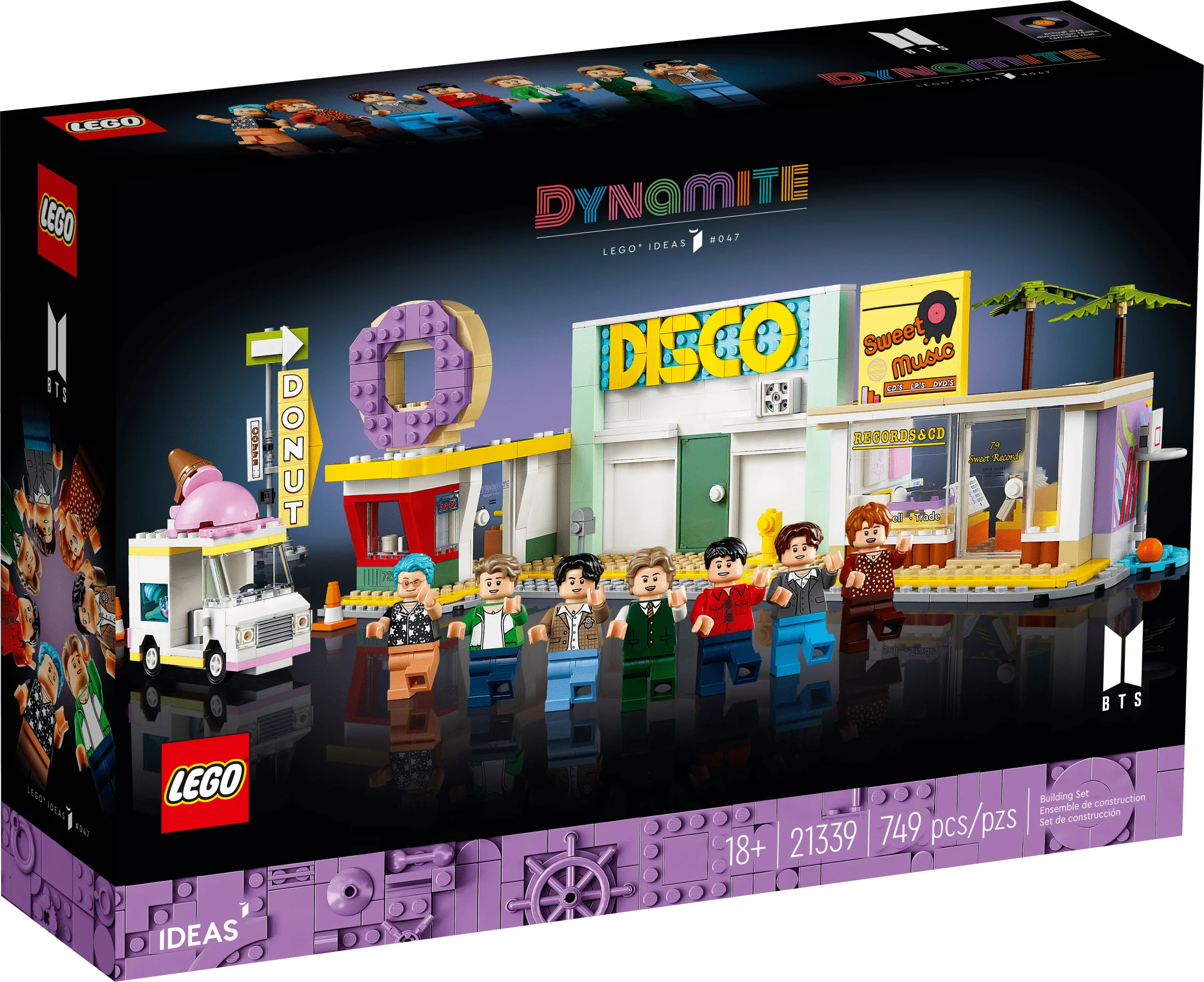 LEGO Ideas BTS Dynamite 21339 Model Kit for Adults, Gift Idea for BTS Fun with 7 Minifigures of the Famous K-pop Band, Features RM, Jin, SUGA, j-hope