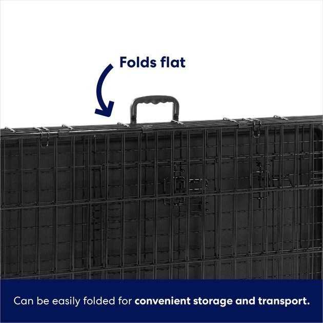 Frisco Heavy Duty Fold &amp; Carry Double Door Collapsible Wire Dog Crate - Pet Supplies online store