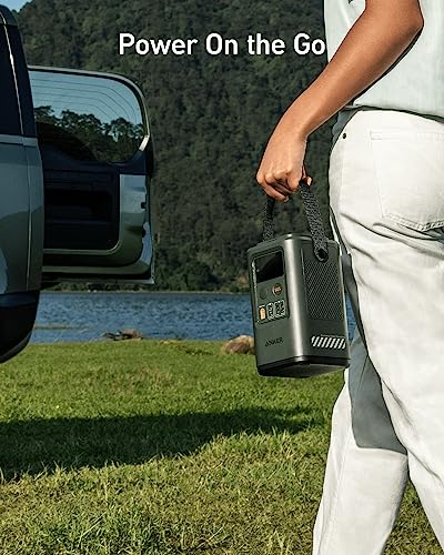 Anker Power Bank Power Station 60,000mAh,Portable Outdoor Generator 87W with Smart Digital Display, Retractable Auto Lighting and SOS Mode