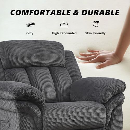 CANMOV 46" Wide Oversize Power Lift Recliner Chair, Extra Large Electric Lift Recliners for Elderly Big