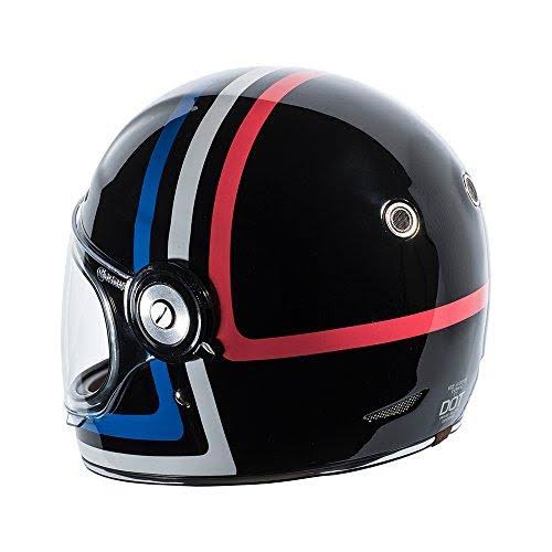 Torc T-1 Retro Full Face Helmet - Gloss Carbon Fiber