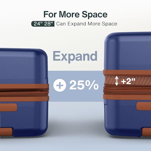 Luggage Sets 3 Piece (3-YEARS VIP SERVICE) Hardside Expandable Ultra Durable 100% PC Lightweight Carry On Travel Suitcase Set with TSA Lock Spinner