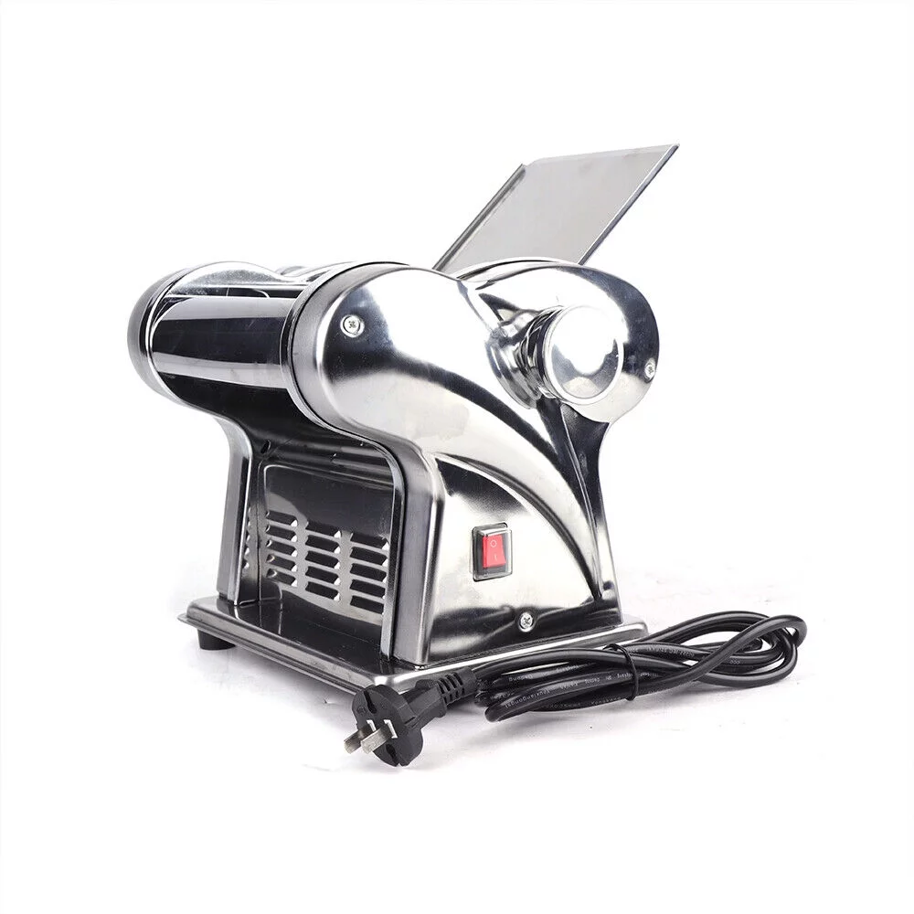 110V Pasta Maker Commercial Electric Pasta Machine 6-speed Adj Thickness Dumpling Dough Noodle Spaghetti Maker for Home W/Two Blades