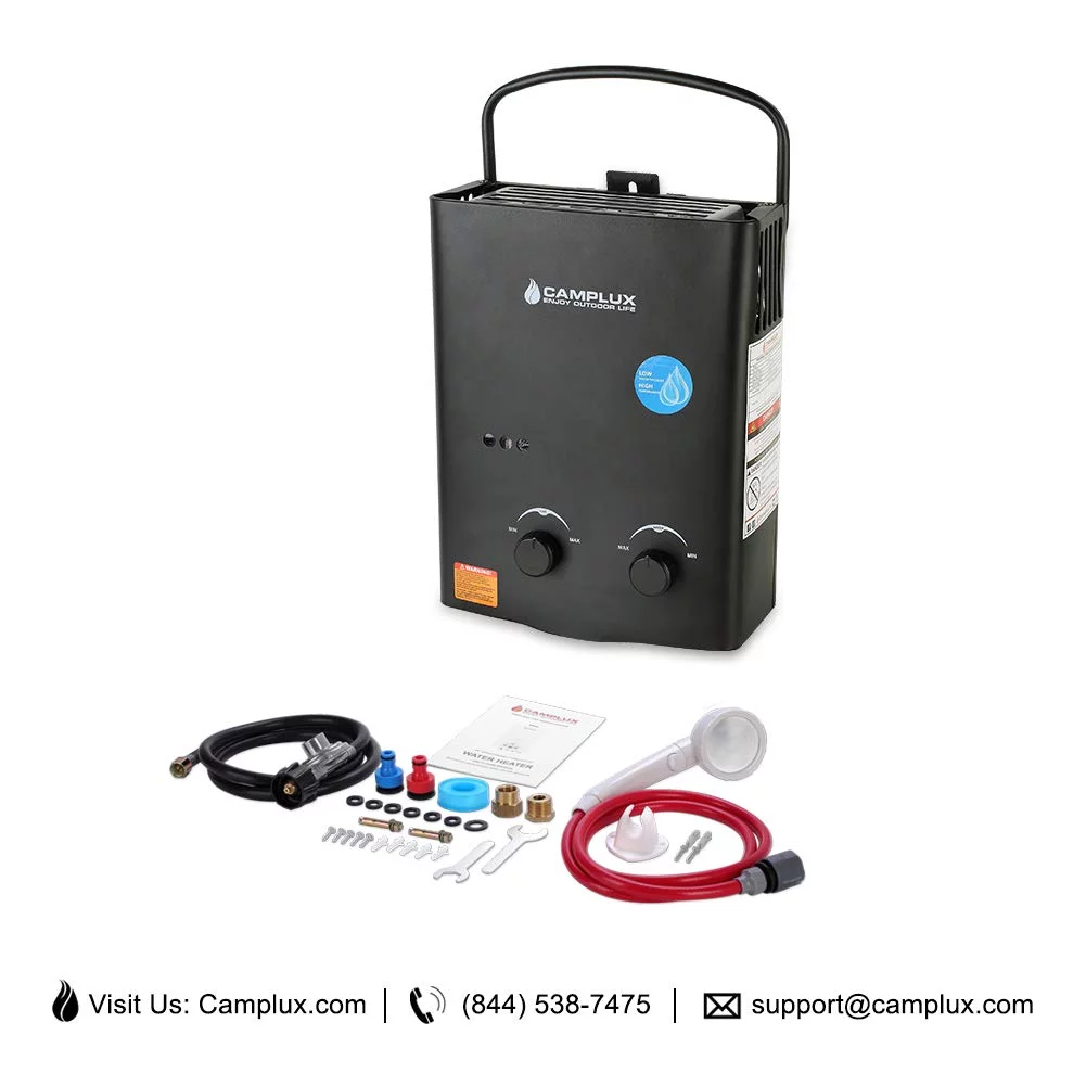 Camplux AY132B  Outdoor Propane Portable Tankless Water Heater with Portable Handle