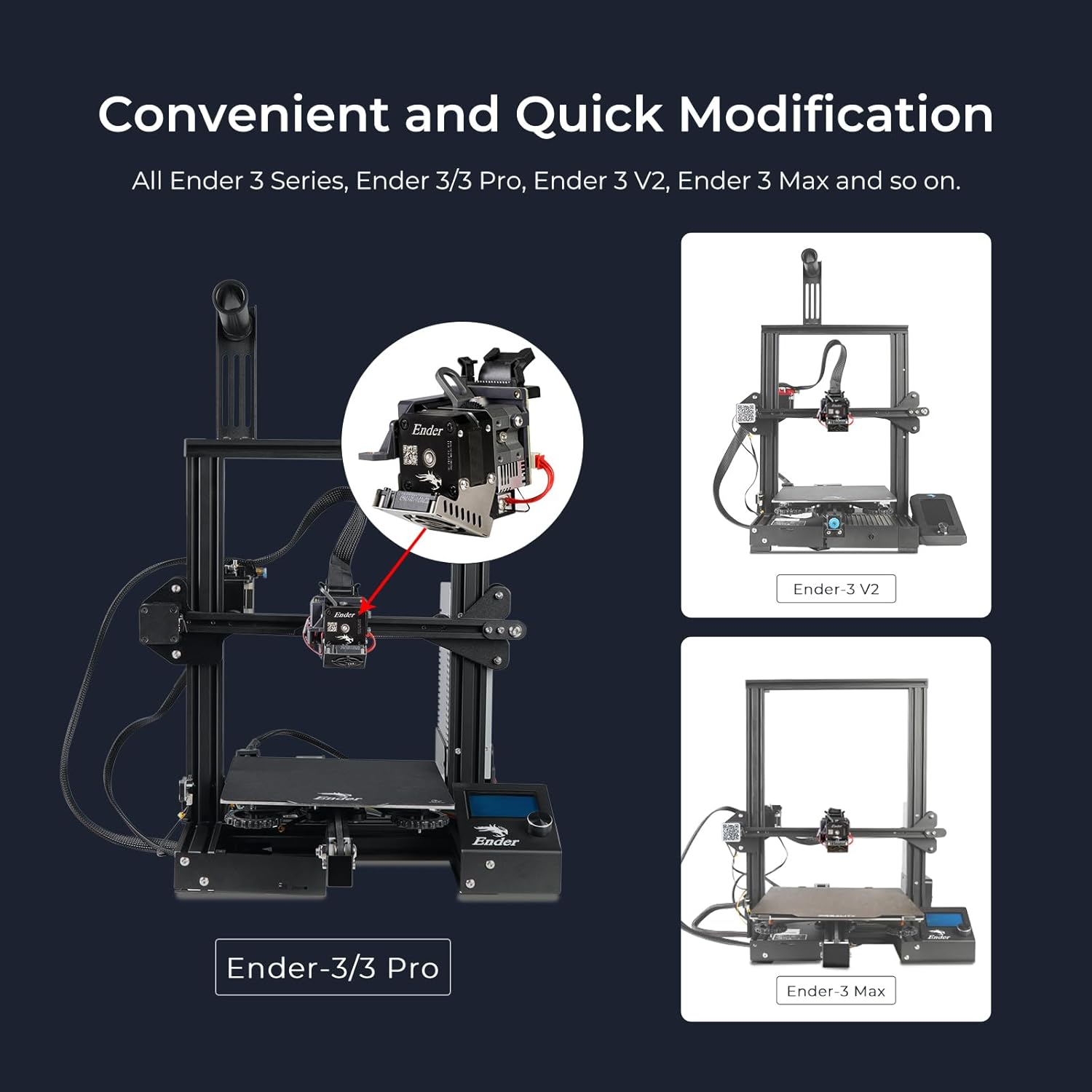 Creality Sprite Extruder Pro Kit, 300° High Temperature Printing, All Metal Direct Drive Extruder for Ender 3/Ender 3V2/Ender 3 Pro/Ender 3 Max