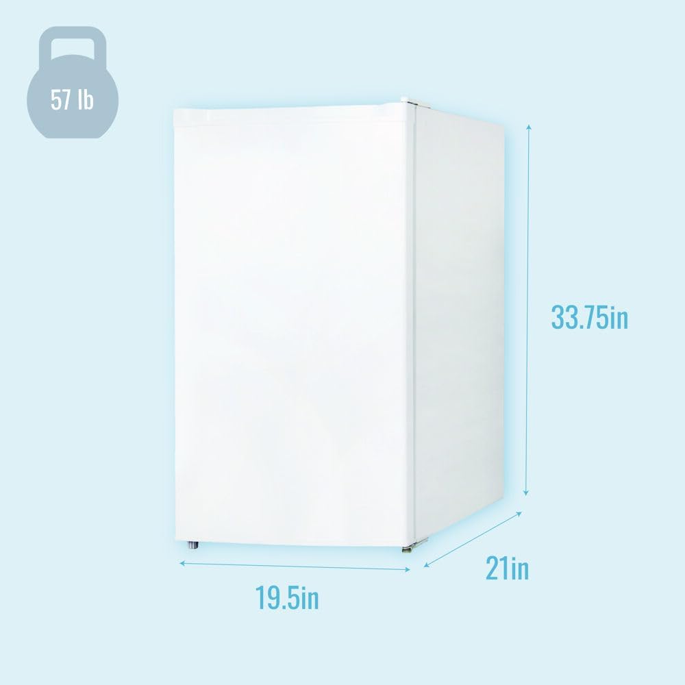 Keystone Energy Star 4.4-Cu. Ft. Single-Door Small Refrigerator with Freezer Compartment, Compact Drink and Snack Mini Fridge for Dorm Room, Bedroom