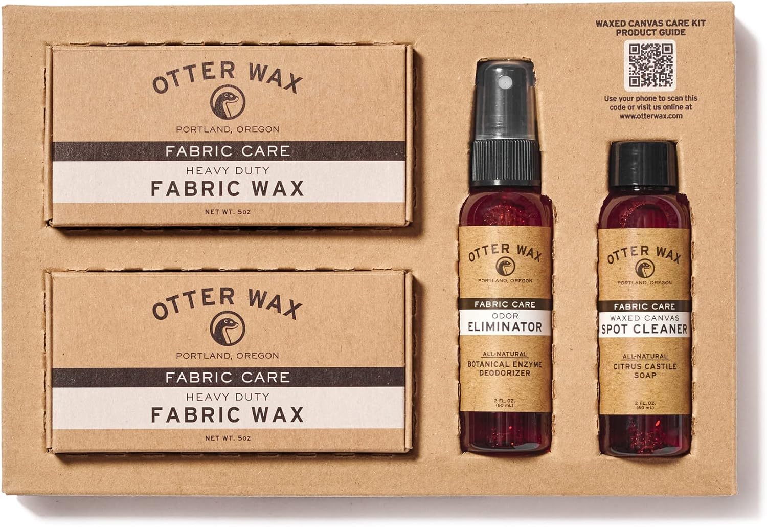 Waxed Canvas Care Kit by Otter Wax | Durable Rain Protection | Made in the USA | Waterproof Canvas and Fabric, Shoes, Hats, Jackets, Bags