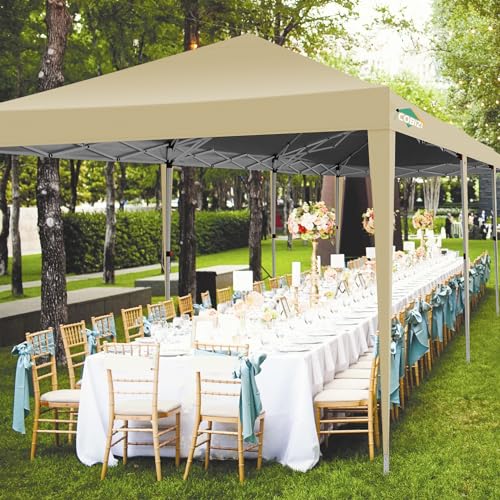 COBIZI 10x10 Pop up Canopy Tent Protable Canopy Tent with 4 Sidewalls Waterproof Commercial Instant Shelter for Parties, Wedding