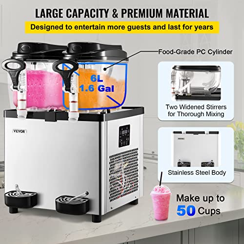 VEVOR Commercial Frozen Drink Slush Machine Frozen Drink Slush Making Machine Snow Melting Machine for Commercial and Home Use