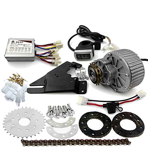 450W Electric Bike Left Drive Conversion Kit Can Fit Most of Common Bicycle Use Spoke Sprocket Chain Drive for City Bike
