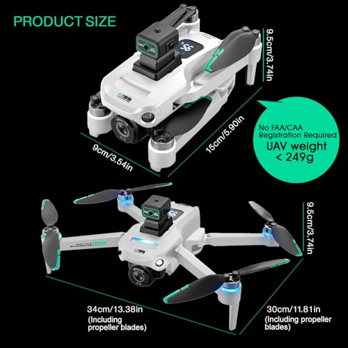 Drone with Camera 4k, GPS HD Drones for Adults, 5G Remote Controller with 5.9 Inch Screen,Obstacle Avoidance Drones, One Key Return