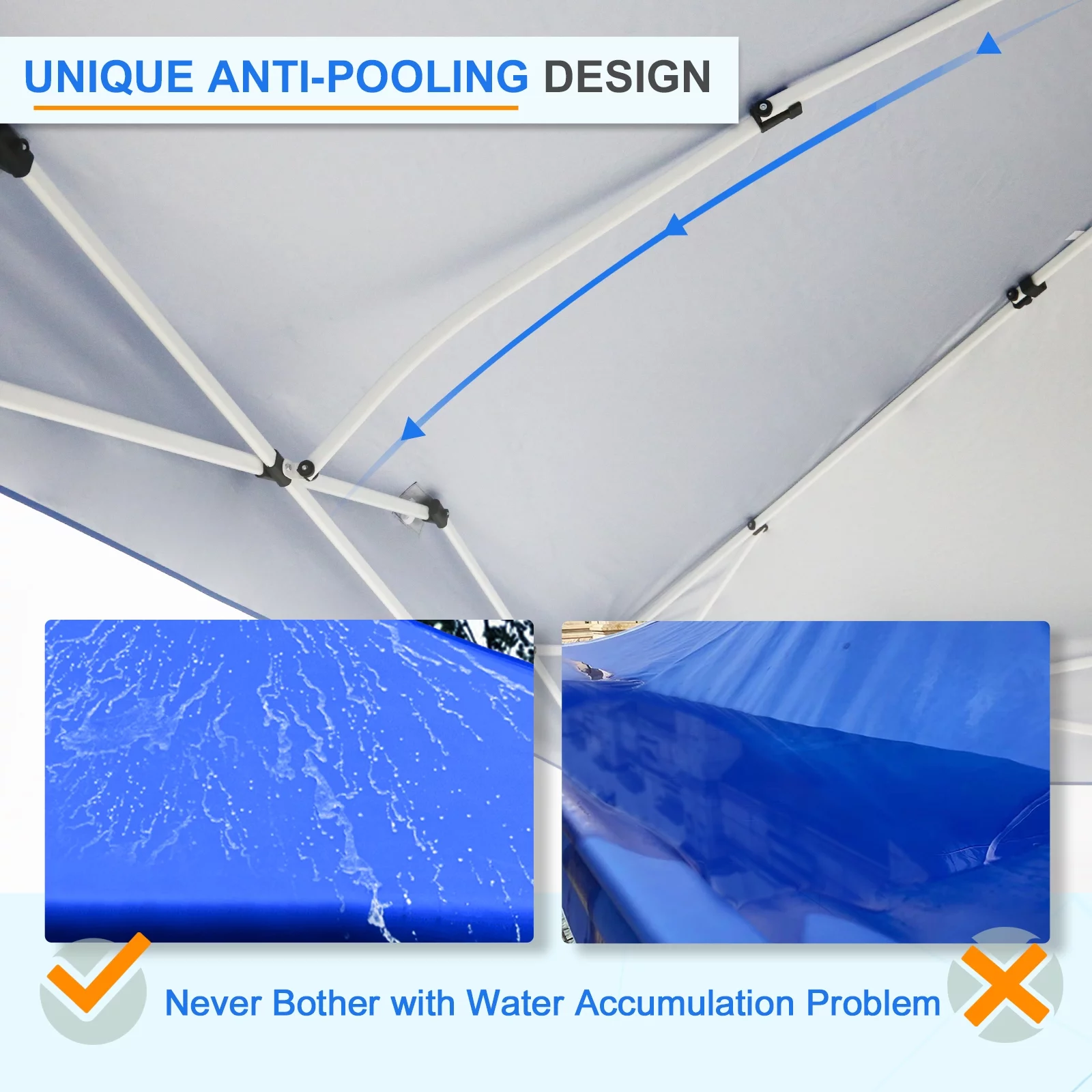 EAGLE PEAK 12 x 12 Pop Up Canopy Tent Instant Outdoor Canopy Easy Set-up Straight Leg Folding Shelter - Radiant Selections