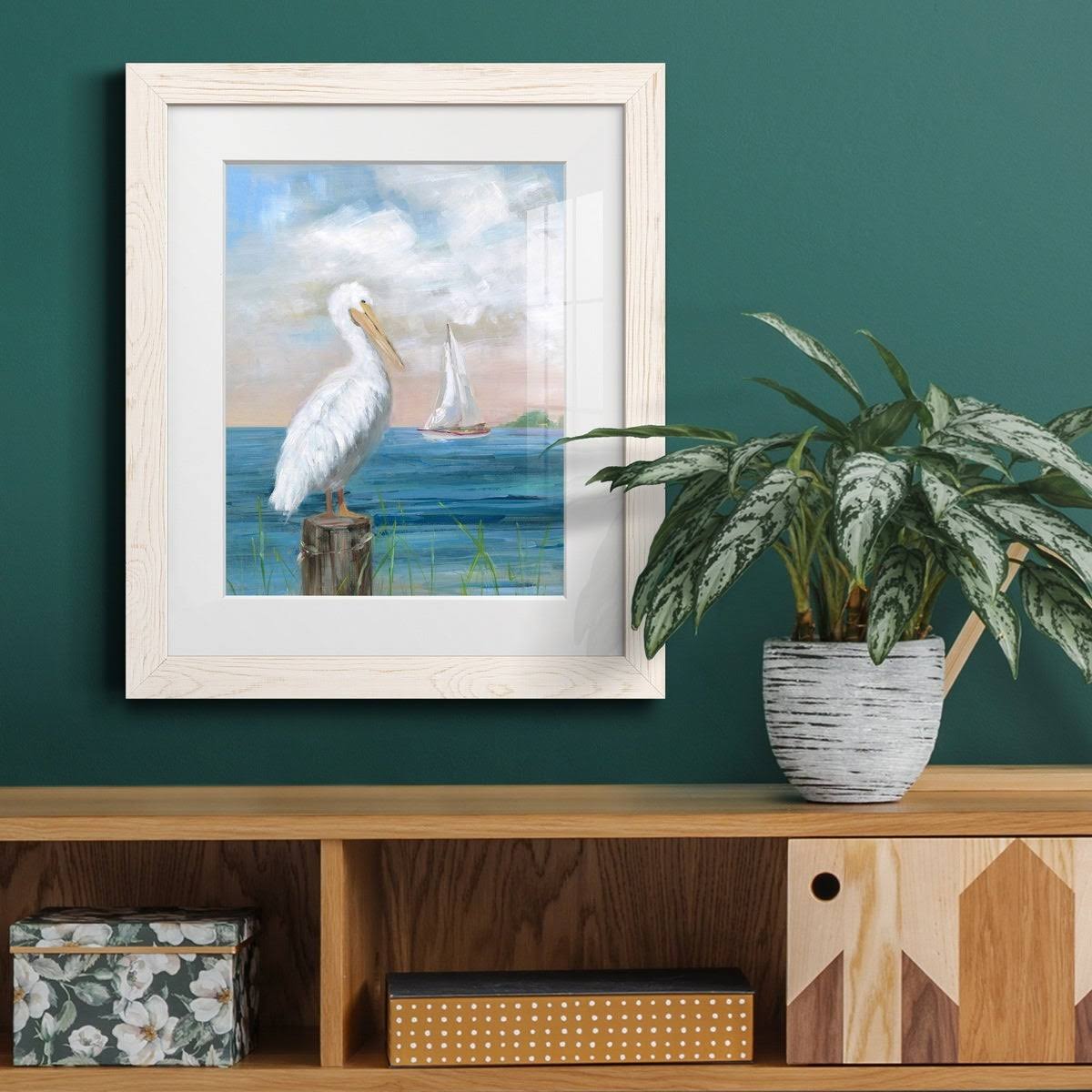 Pelican View I-Premium Framed Print - Ready to Hang - 17X20 - White