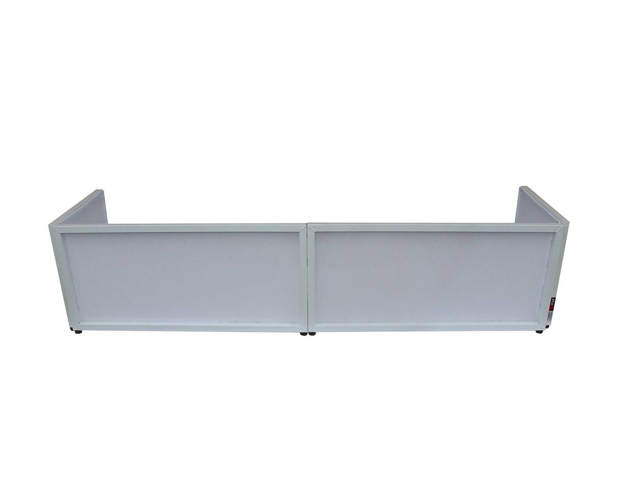 Prox XF-Ttfw 6ft Table Top DJ Facade Wedding White Trim + Black u0026 White Scrim