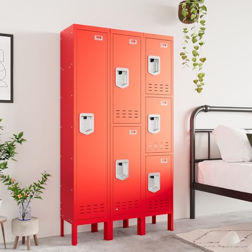 Metal Locker with 5 Doors,Lockers for Employees,66'' Steel Storage Locker for School,Gym, Office, Office,Garage
