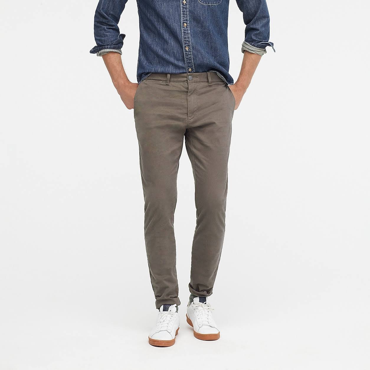 J.Crew Mens 250 Skinny-Fit Pant in Stretch Chino (Size 33x34)