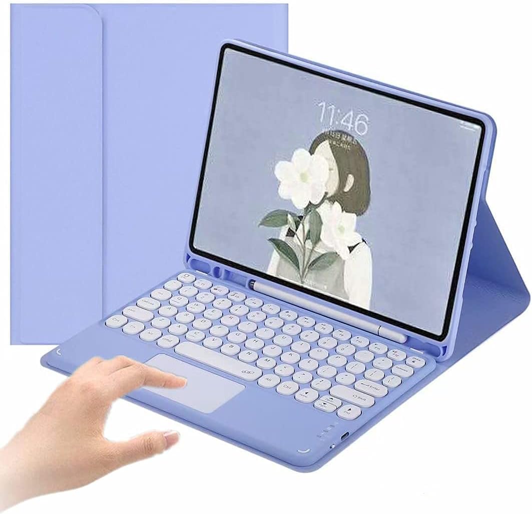 Keyboard Case for iPad Pro 11 2021/2020-Touchpad Detachable Keyboard with Pencil Holder -Slim Leather Folio Smart Cover for iPad 11 inch 3rd/2nd