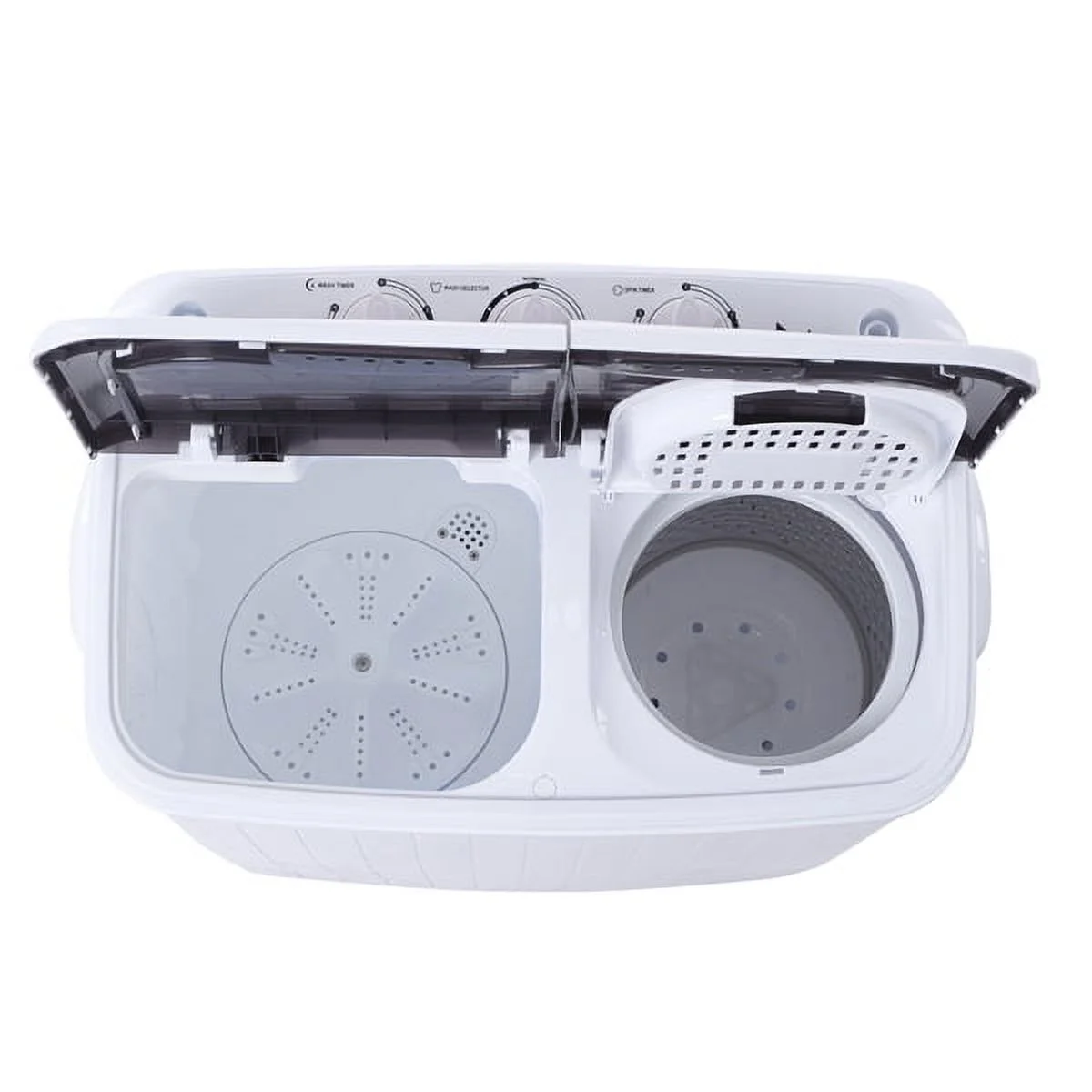 【No logo model replacement 30189854】Compact Twin Tub with Built-in Drain Pump XPB35-ZK35 14.3(7.7 6.6)lbs Semi-automatic Gray Cover Washing Machine