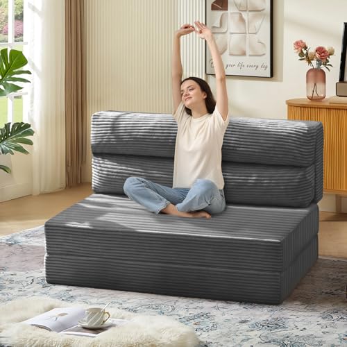 Folding Sofa Bed, Convertible Sleeper Chair with Pilow Foldable Matress