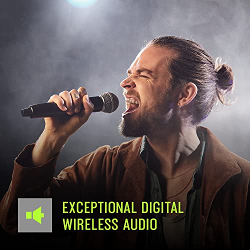 Shure GLXD124R+/85 Dual Band Pro Digital Wireless Microphone System for Church, Karaoke, Vocals - 12-Hour Battery Life
