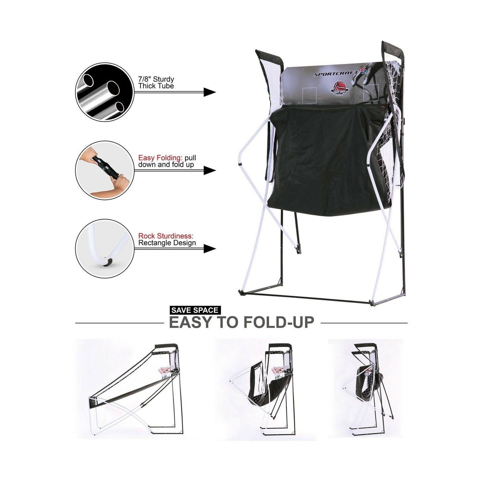 Shaq Double Hoop Shot Basketball Arcade Conventional + Online App Game Sportcraft