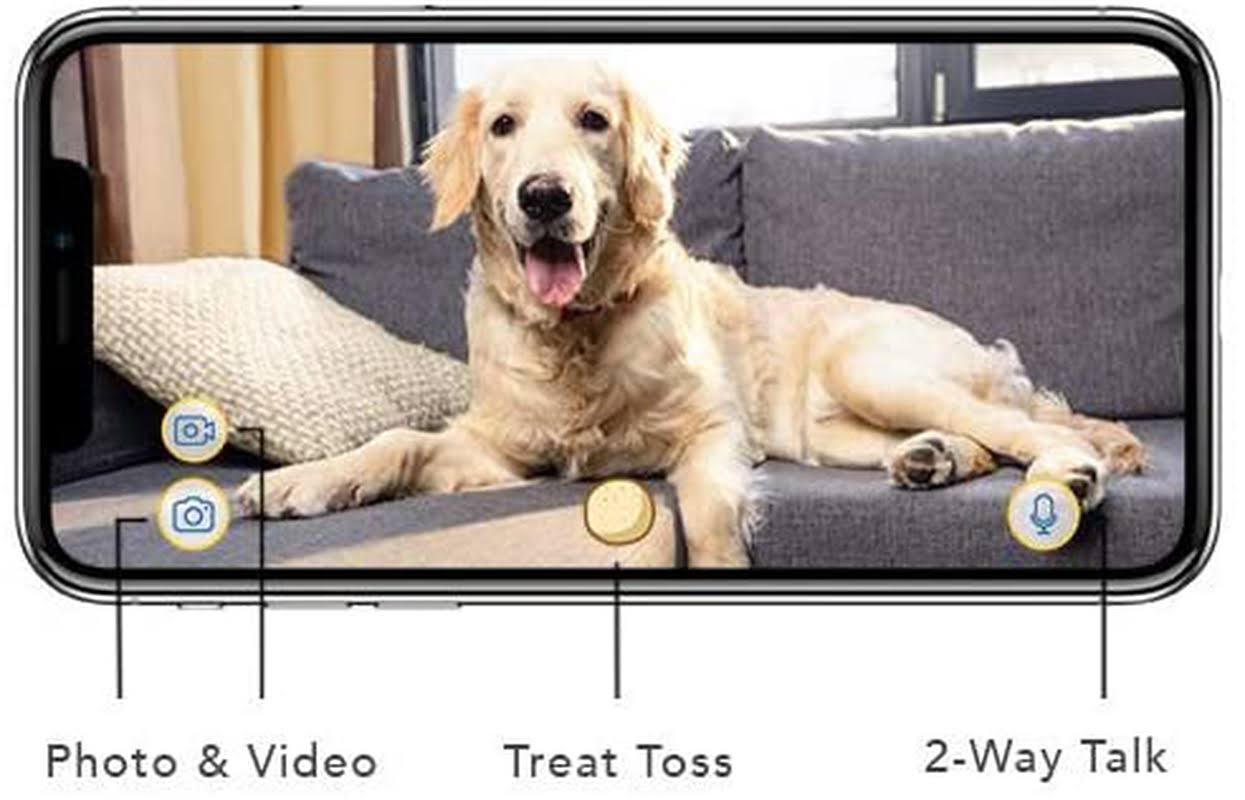 Furbo Dog Camera: Treat Tossing Full HD WiFi Pet Camera and 2-Way Audio Designed for Dogs Compatible with Alexa (As Seen on Elle