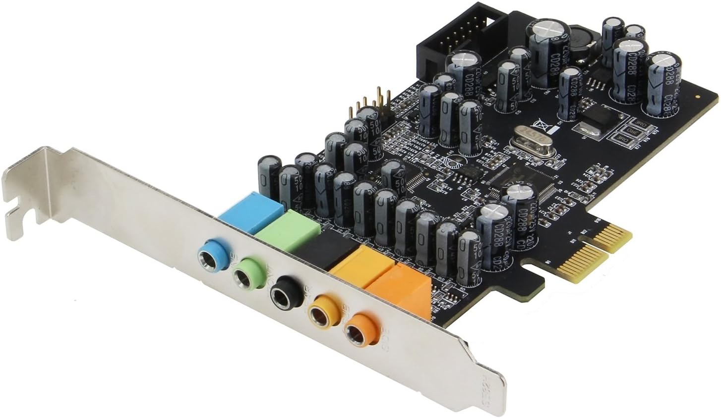 Sedna - SE-PCIE-SC-10 PCIe 7.1 Channel Sound Card (CM8828 + CM9882A) with SPDIF Bracket (Standard and Low Profile Brackets are Included)