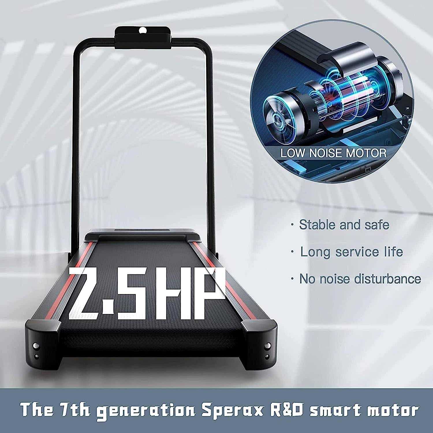 Sperax Treadmill-Walking Pad-Under Desk Treadmill-2 in 1 Folding Treadmill-Treadmills for Home-Black Red - Sports Supplies Online Store