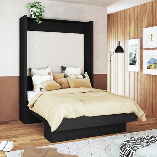 Oakland Living Easy-Lift Full Murphy Wall Bed in White with Shelf