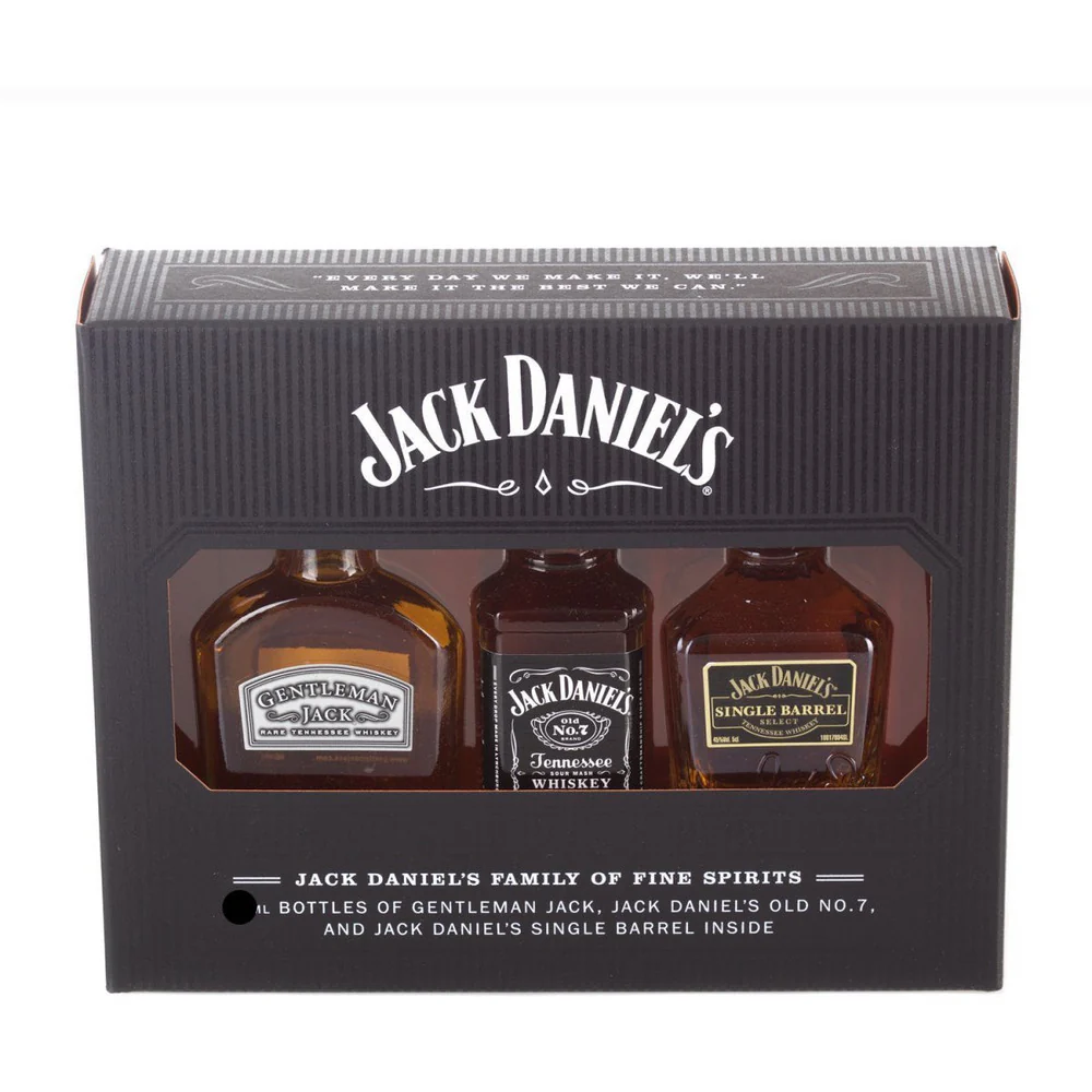 Jack Daniel's 375ml Gift Set Black Label, Gentleman Jack, Single Barrel Select Straight Bourbon Whiskey - Nestor Liquor