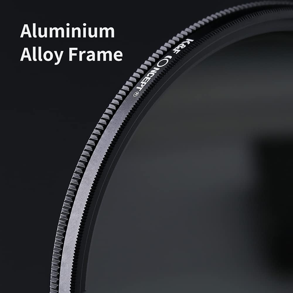 K&F Concept 37mm ND Filter Variable Fader NDX Neutral Density Adjustable ND2 to ND400 Lens Filter Kit + Cleaning Cloth for Cameras Lens