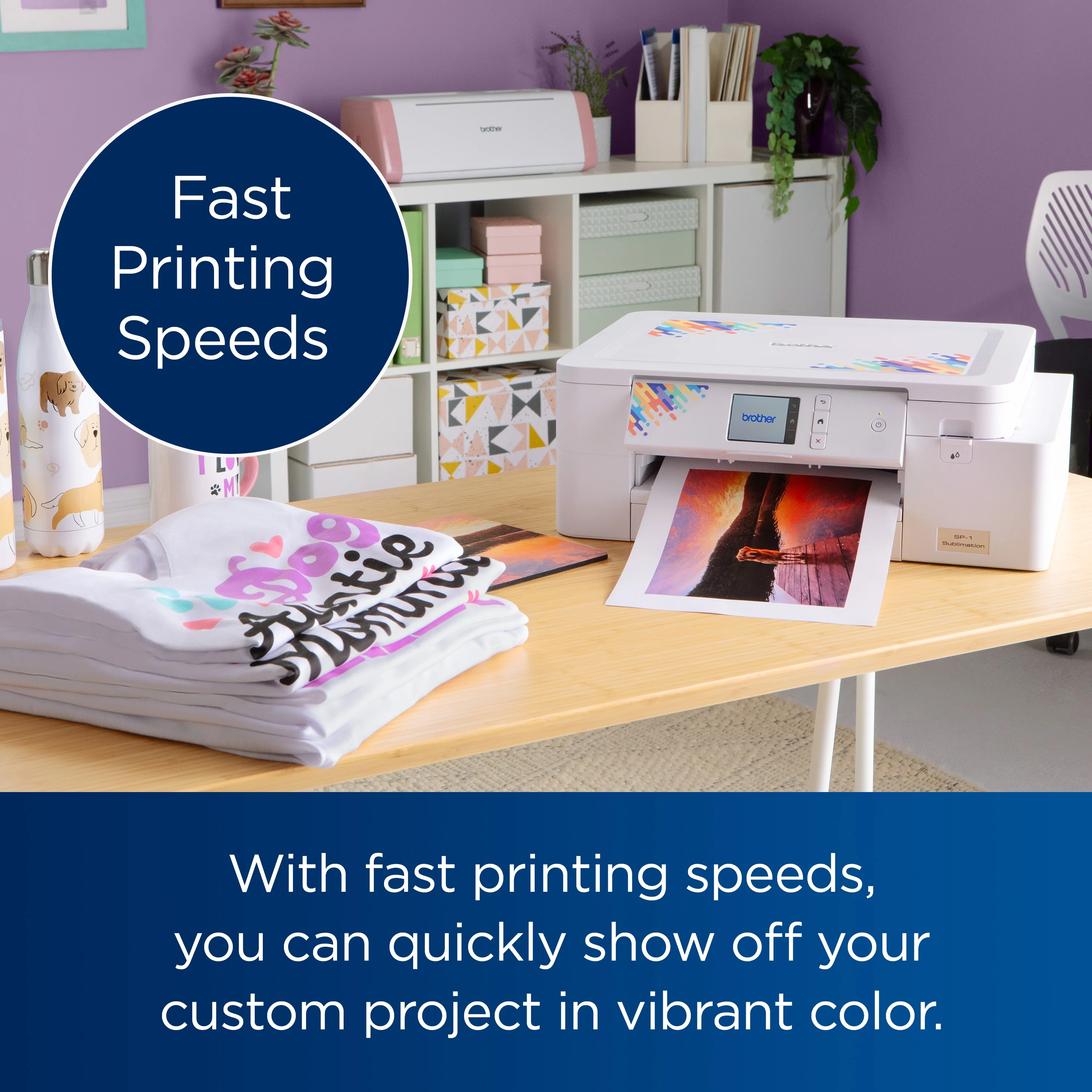 Brother Sublimation Printer and 4-Color Sublimation Ink Cartridge Set