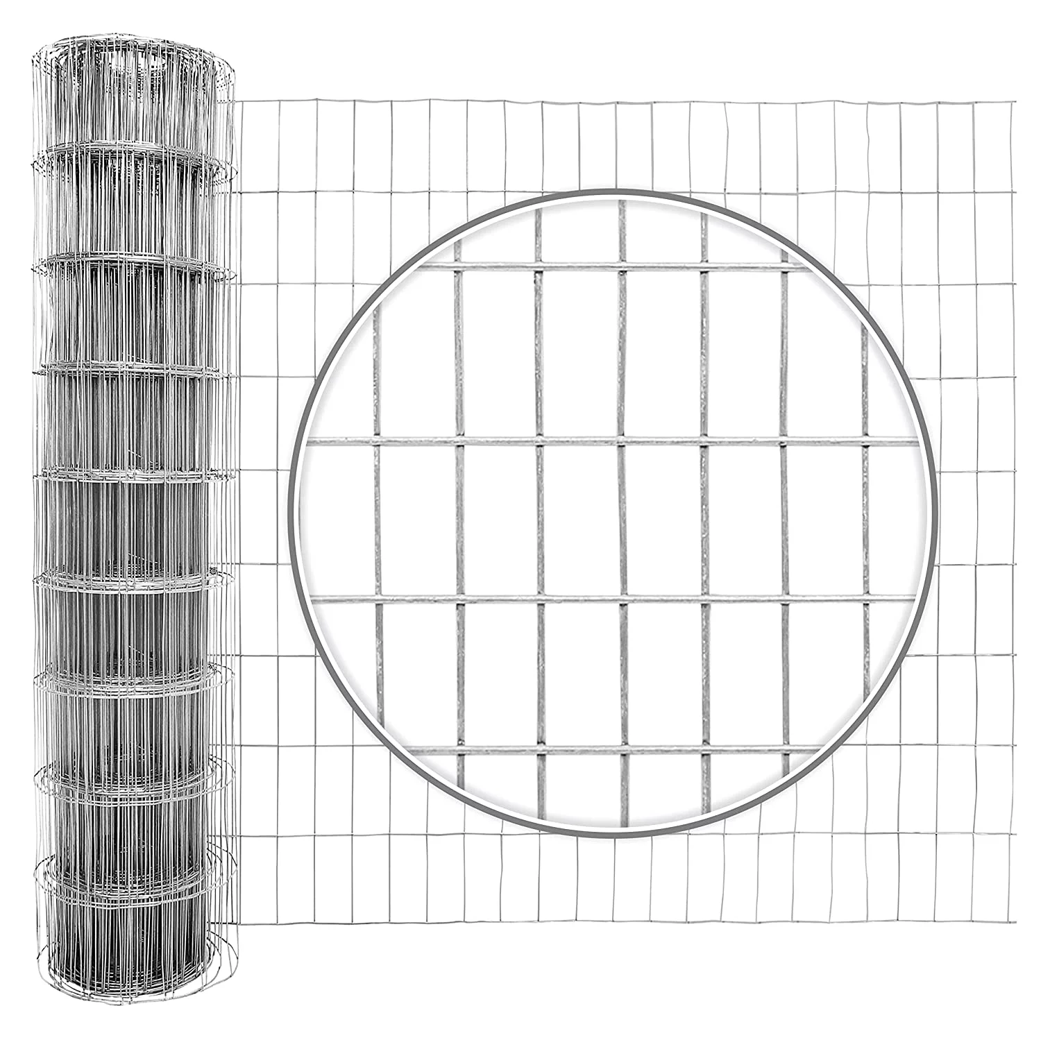 Fencer Wire 14 Gauge Galvanized Welded Wire Fence, 2" x 4" Mesh Opening for Vegetables, Garden Fruits & Animals Enclosure - Curated Treasures Market