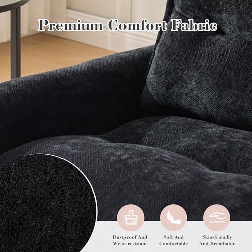 360 Swivel Accent Barrel Chair with Storage Ottoman & Headrest
