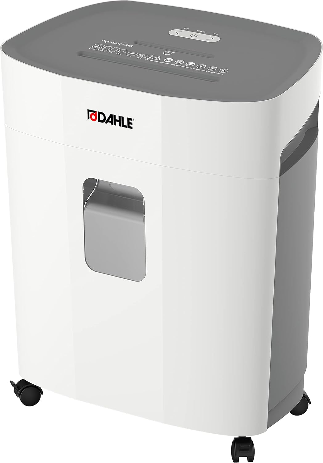 Dahle PaperSAFE PS 260 Paper Shredder, Oil Free, Jam Protection, Security Level P-4, 12 Sheet Max, Shreds CDs, Staples, Paper Clips & Credit Cards